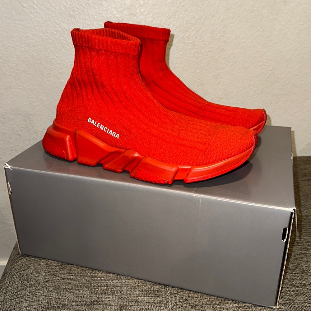 Balenciaga Ribbed Effect Knit Mens Speed